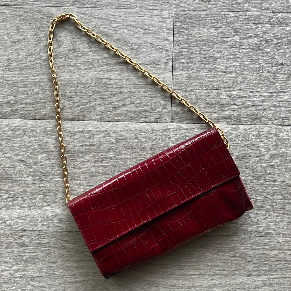 Deep Red Leather bag Bloomingdale’s